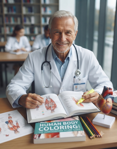 The Human Body Coloring Book: The Ultimate Anatomy Study Guide, Second Edition -- DK