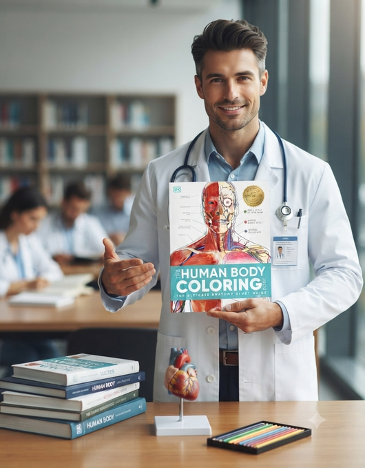 The Human Body Coloring Book: The Ultimate Anatomy Study Guide, Second Edition -- DK